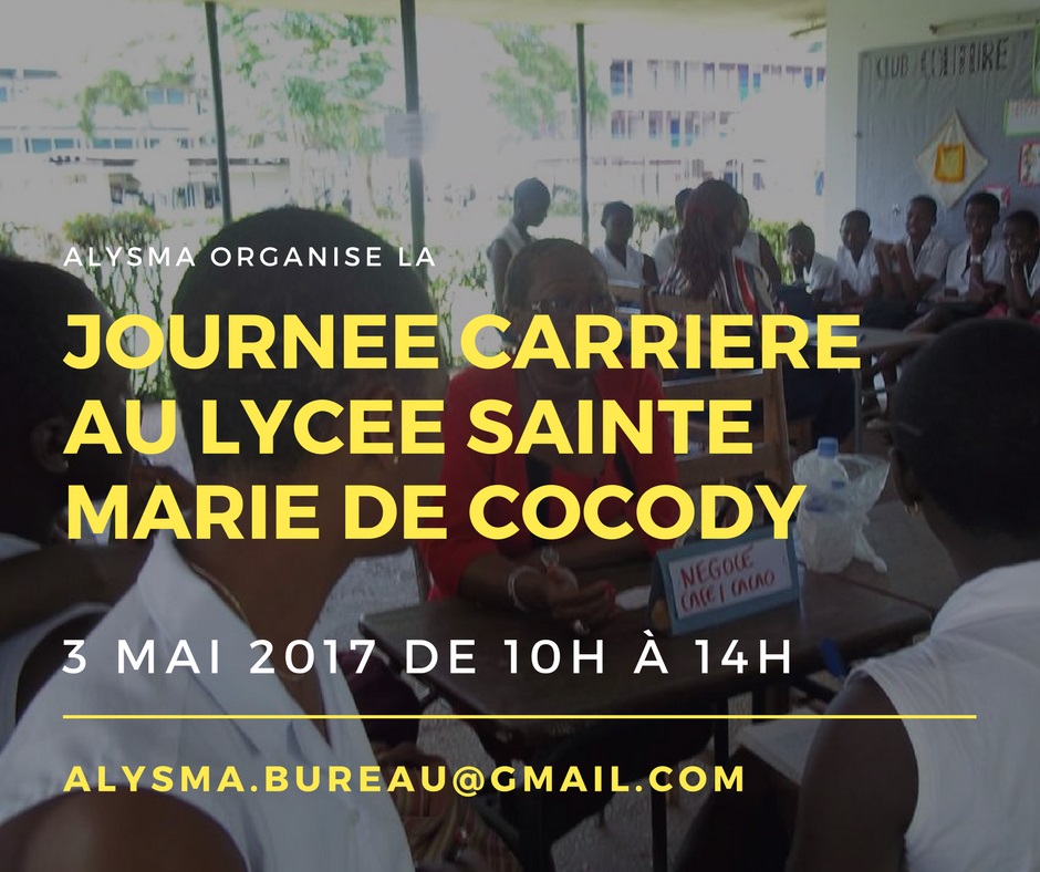 Journée Carrière Alysma 2017 le 3 Mai au Lycée Sainte Marie